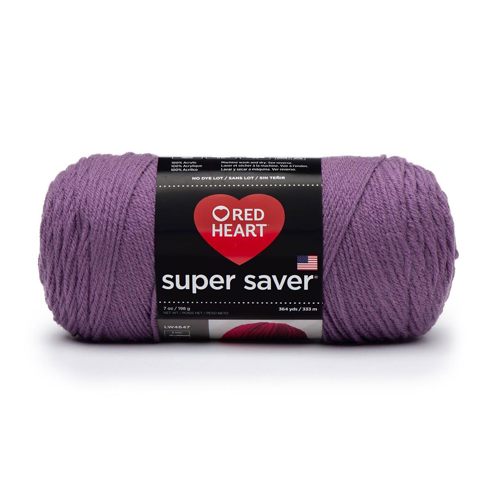 Craft Supplies, Art & School, Coats & Clark, Red Heart, Super Saver, Yarn, 583675, Medium Purple